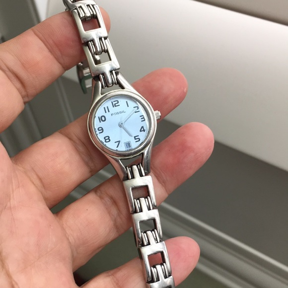 🖤FOSSIL silver & blue watch - Picture 14 of 15